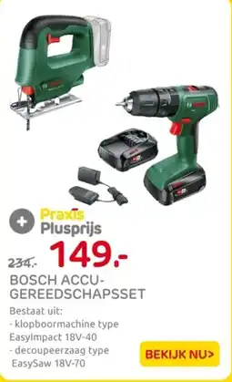 Praxis Bosch Accu Gereedschapsset aanbieding