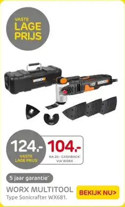 Praxis Worx multitool aanbieding