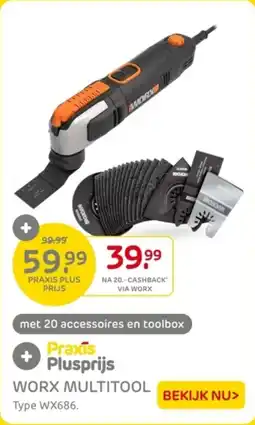 Praxis Worx multitool aanbieding