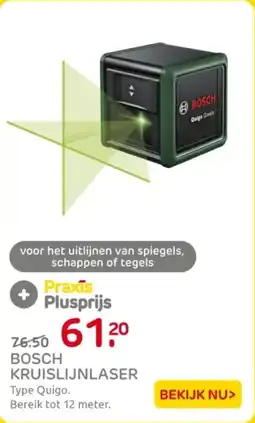 Praxis Bosch kruislijnlaser aanbieding