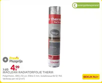 Praxis Maclean Radiatorfolie Therm aanbieding