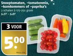 Poiesz Snoeptomaten, tomatenmix, komkommers of paprika's aanbieding
