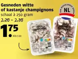 Poiesz Gesneden witte of kastanje champignons aanbieding