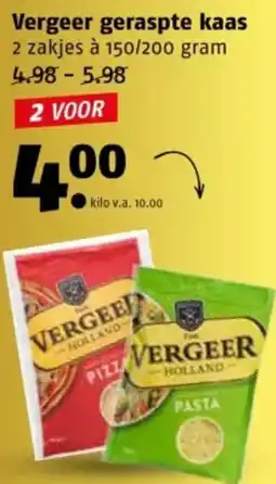 Poiesz Vergeer geraspte kaas aanbieding