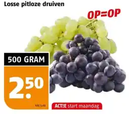 Poiesz Losse pitloze druiven aanbieding