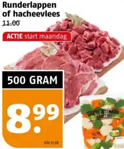 Poiesz Runderlappen of hacheevlees aanbieding