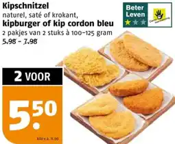 Poiesz Kipschnitzel, kipburger of kip cordon bleu aanbieding