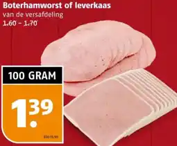 Poiesz Boterhamworst of leverkaas aanbieding