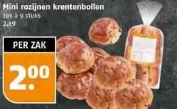 Poiesz Mini rozijnen krentenbollen aanbieding