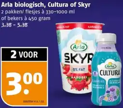 Poiesz Arla biologisch, Cultura of Skyr aanbieding