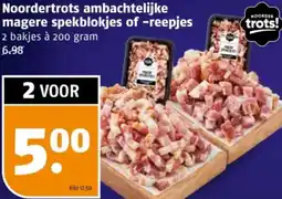 Poiesz Noordertrots ambachtelijke magere spekblokjes of reepjes aanbieding