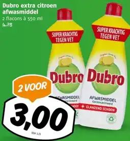 Poiesz Dubro extra citroen afwasmiddel aanbieding