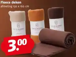 Poiesz Fleece deken aanbieding