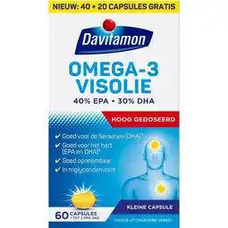Etos Davitamon Omega-3 Visolie 60 capsules aanbieding