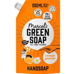 Etos Marcel's Green Soap Orange & Jasmine Navulling 500 ML aanbieding