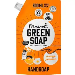 Etos Marcel's Green Soap Orange & Jasmine Navulling 500 ML aanbieding