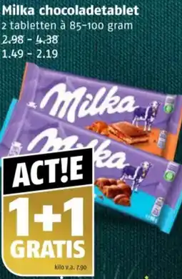 Poiesz Milka chocoladetablet aanbieding
