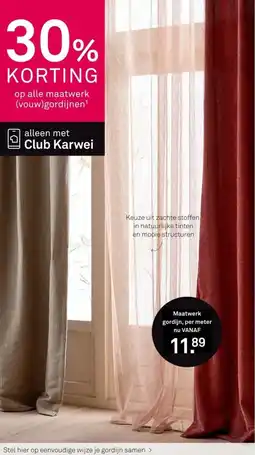Karwei Maatwerk gordijn aanbieding