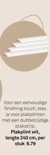 Karwei Plakplint wit aanbieding