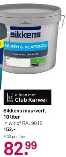 Karwei Sikkens muurverf aanbieding