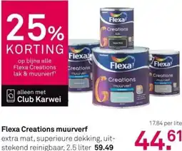 Karwei Flexa Creations muurverf aanbieding