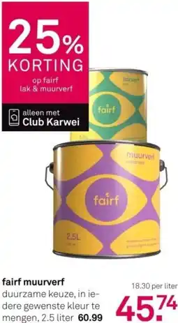 Karwei Fairf muurverf aanbieding