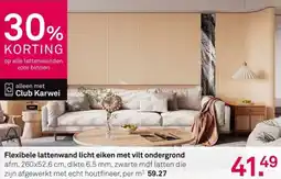Karwei Flexibele lattenwand licht eiken met vilt ondergrond aanbieding