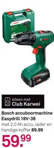 Karwei Bosch accuboormachine Easydrill 18V-38 aanbieding
