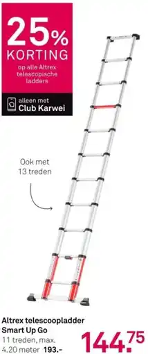 Karwei Altrex telescoopladder Smart Up Go aanbieding