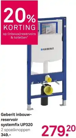 Karwei Geberit inbouwreservoir systemfix UP320 aanbieding