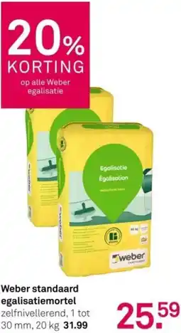 Karwei Weber standaard egalisatiemortel aanbieding