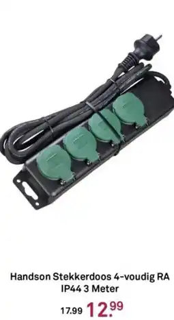 Karwei Handson Stekkerdoos 4-voudig RA IP44 aanbieding