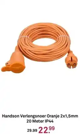 Karwei Handson Verlengsnoer Oranje 2x1,5mm 20 Meter IP44 aanbieding