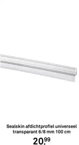 Karwei Sealskin afdichtprofiel universeel transparant 6/8 mm aanbieding