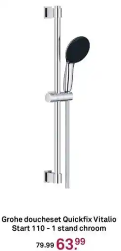 Karwei Grohe doucheset Quickfix Vitalio Start 110-1 stand chroom aanbieding