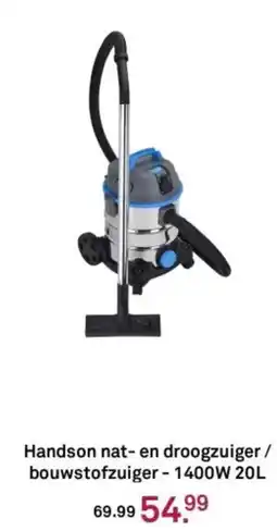 Karwei Handson nat- en droogzuiger / bouwstofzuiger - 1400W 20L aanbieding