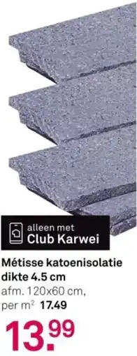 Karwei Métisse katoenisolatie dikte 4.5 cm aanbieding
