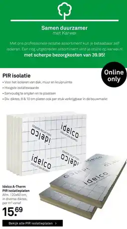Karwei Idelco A-Therm PIR isolatieplaten aanbieding
