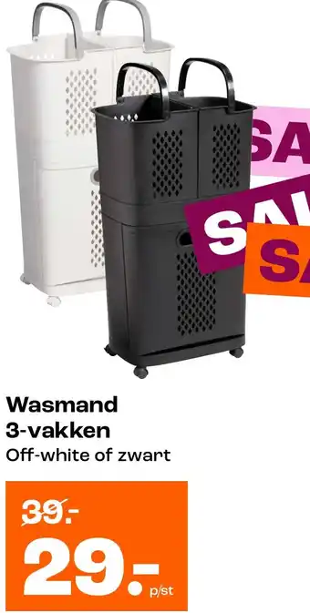 Wasmand 3-vakken