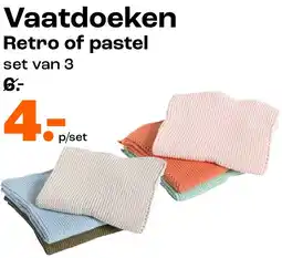 Kwantum Vaatdoeken Retro of pastel aanbieding