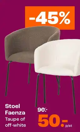 Kwantum Stoel Faenza aanbieding