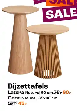 Kwantum Bijzettafels Cone aanbieding