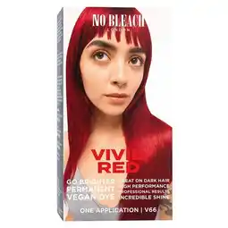 Trekpleister No Bleach London Vivid Red Permanent Vegan Dye Kit aanbieding