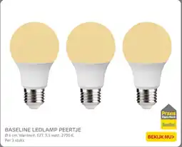 Praxis Baseline ledlamp peertje aanbieding
