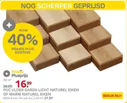 Praxis PVC Vloer Garda Licht Naturel Eiken of Warm Naturel Eiken aanbieding