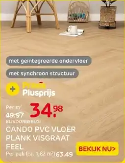 Praxis Cando PVC Vloer Plank Visgraat Feel aanbieding