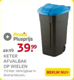 Praxis Keter afvalbak op wielen aanbieding