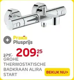 Praxis Thermostatische badkraan alira start aanbieding