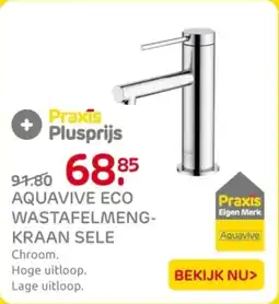 Praxis Aquavive eco wastafelmengkraan sele aanbieding