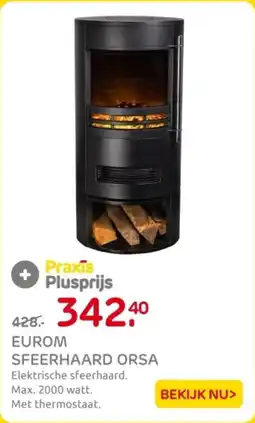 Praxis Eurom Sfeerhaard Orsa aanbieding
